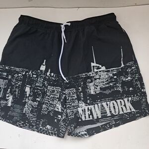 New York Skyline Men's Black Shorts